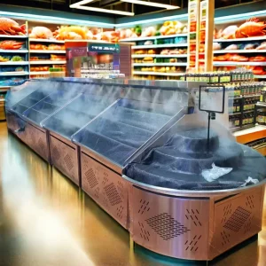 Heavy Duty Double Sided Metallic Grocery Display Rack for Supermarket for Vegetable and Fruit Shelf Storage