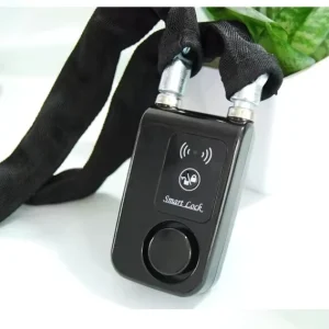 Heavy-Duty Foldable Steel Smart Chain Lock Padlock Siren Anti-Theft Security IP55 Waterproof Outdoor Bicycle Scooter App 80cm