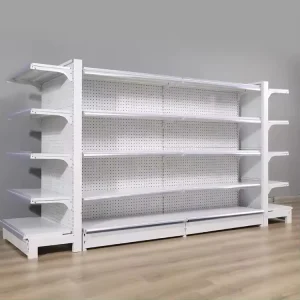 Heavy Duty Gondola Shelf Display Rack for Supermarket Use Steel and Metal Construction for Store Storage