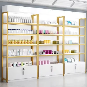 Heavy Duty Gondola Shelving Double Sided Retail Store Rack for Supermarkets Convenient Shops Made of Durable Metallic Material