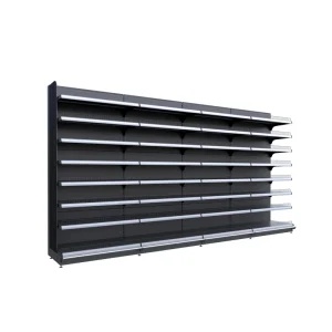 Heavy Duty Gondola Shelving Grocery Display Rack Single Side Supermarket Shelves
