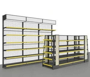 Heavy Duty Grid Backboard Double Sided Pharmacy Display Stand Pharmaceutical Square Cabinet Shelf for Drug Storage and Display