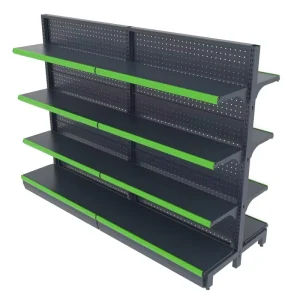 Heavy Duty Iron Metal Modular Customizable Supermarket Shelving Quick Installation Space Saving Durable Display Equipment for