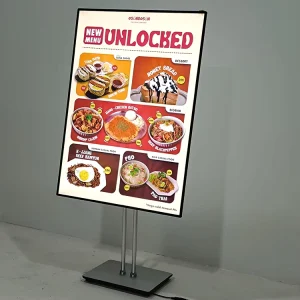 Heavy Duty Metal Advertising Poster Stand Coffee Shop Restaurant Slide in Sign Holder Menu Poster Display Board