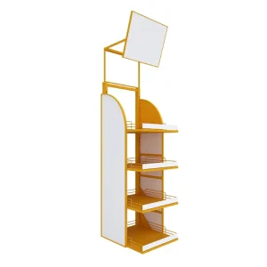 Heavy Duty Metal Display Stand for Snacks Biscuits Drinks Chips Retail Stores and Supermarkets
