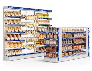 Heavy Duty Metal Multi Tier Grocery Store Commercial Display Supermarket Shelves