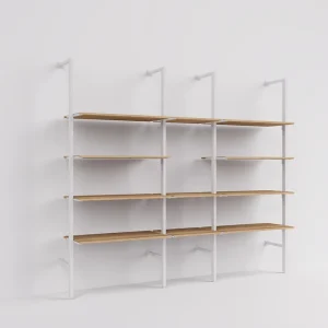 Heavy Duty Modern Gondola Shelving Wooden Iron Shelves Supermarket Display Racks Multi Layer Snack Island Storage