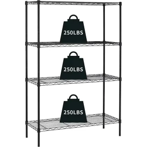 Heavy Duty NSF Approval 4 Tier Steel Wire Racking Display Rack Wire Shelving Unit