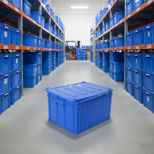 Heavy Duty PP Stackable Nestable Solid Box Eco-Friendly Recyclable Storage with Reinforced Base Direct From Manufacturer