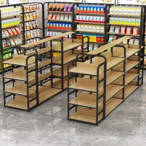 Heavy Duty Shelves Store Grocery Gondola Shelving Supermarkets Shops Display Stand Multi Layer Double Sided Shelving