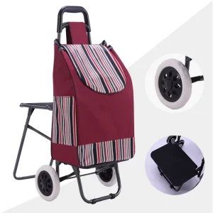 Heavy Duty Shopping Trolley Bag with Seat Shopping Trolley Bag Chair