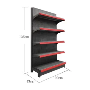 Heavy Duty Steel Single Gondola Double Side Supermarket Shelving Used for Market