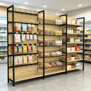 Heavy Duty Steel Supermarket Gondola Shelving System for Convenience Store Retail Display Rack