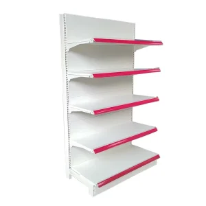 Heavy Duty Steel Supermarket Shelves with Freestanding Design for Grocery Stores and Hypermarkets