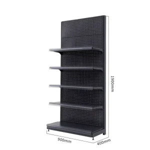 Heavy Duty Steel Supermarket Shelving Double Sided Gondola Rack for Grocery Store