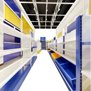 Heavy Duty Supermarket Equipment Shelf Grocery Shop Racks Display for High Traffic Supermarkets