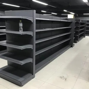 Heavy Duty Supermarket Metallic Shelves Store Display Racks Gondola Shelving OEM 5 Layer 100kg Capacity Powder Coated Single
