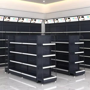 Heavy Duty Supermarket Metallic Shelves Store Display Racks gondola Shelving OEM