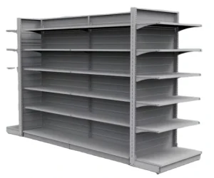 Heavy Duty Supermarket Shelves Adjustable Metal & Wood Display Shelving for Retail Stores