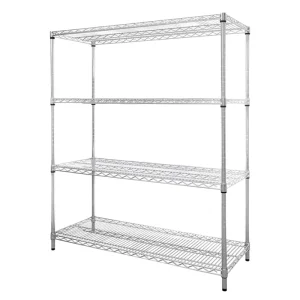 Heavy Duty Wire Shelf Chrome Garage Storage Stacking Racks & Shelves Wire Shelving Supermarket Shelves for Retail Store