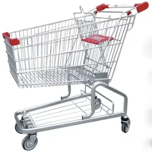 Heavy Duty Zinc Plated 180L Custom Supermarket Shopping Trolley Cart Manufacturer