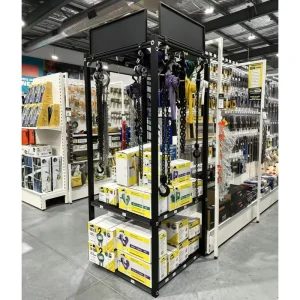 Heavy Steel Frame Stable Load Bearing Freestanding Rack with Multi Hanging Hooks