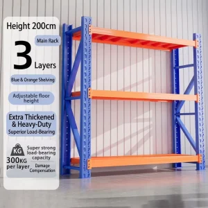 Heavy duty Shelves 3 Layer Adjustable and Durable Metal Storage Display Racks Warehouse Storage Racks
