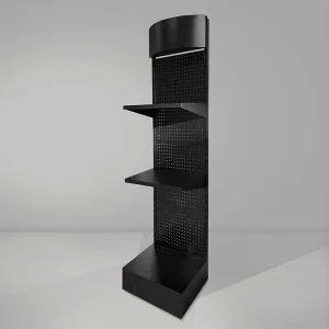 Heavy duty Steel Structure Metal Pegboard Display Stand Retail Adjustable Shelving Rack