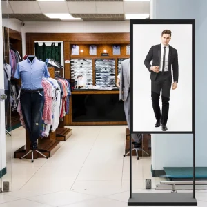 High Brightness 2500 Nits Hanging Floor Standing Window LCD Display Digital Signage Advertising Screen for Shop Store