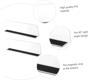 High Clear Magnetic Plastic Shelf Dividers Partition Organization Storage Separator for Supermarket Display