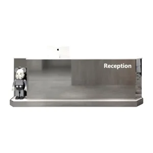 High End Gold Silver Modern Clothing Store Reception Counters Cash Checkout Counters