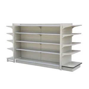 High End Supermarket Shelf Double Sided Gondola Rack Steel Heavy Duty Retail Store Storage Commercial Shelving