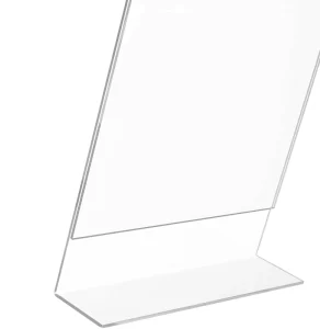 High Quality Acrylic Sign Holder for Offices Restaurants Stores Clear Acrylic Table Slanted Menu Stand Display