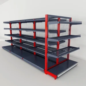 High Quality Double Sided Light Duty Metal Supermarket Racks & Freestanding Display Stands For Retail Stores