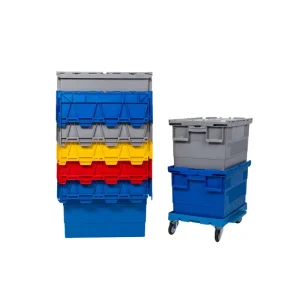 High Quality Factory Direct Sales Heavy Duty Plastic Crates With a Lid Stackable and Nestable Plastic Crate