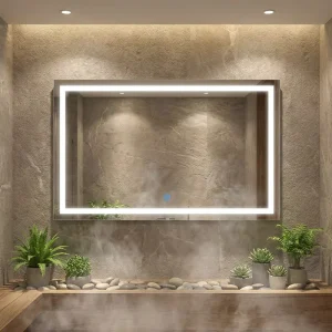 High Quality LED Smart Mirror Speaker Illuminated Bathroom Hotel Full Shower Wall Lighted Mirror Wall Hanging Modern IP65 Touch