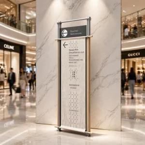 High Quality Modern Wayfinding System Signage Metal Sign Holder Stand for Directional Display Mall Hotel Office Hospital Park