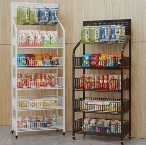 High Quality Movable Light Duty Store Shelving Rotatable Display Stand for Supermarket Gift Shop Rack