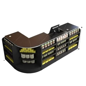 High Quality New Design Multifunctional Retail Store Supermarket Wood Cashier Cash Desk Checkout Counter