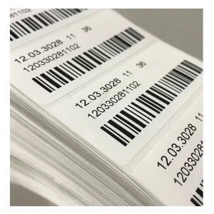 High Quality Printed Barcode Paper Sticky Label Customized logo for Garments Bags Clothing