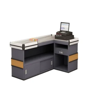 High Quality Steel Checkout Counter Table Supermarket Cash Counter Design
