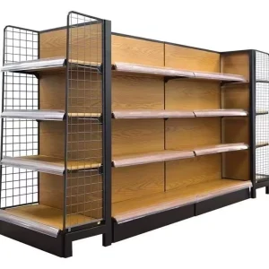 High Quality Transfer Printing Gondola Shelving Retail Display Rack for Supermarket Pharmacy
