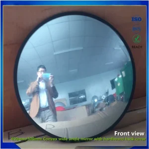 High-Reflective Shatterproof Silver 20-Inch Acrylic Wide-Angle Convex Mirror Customizable Size Cutting for Warehouse Shop Home