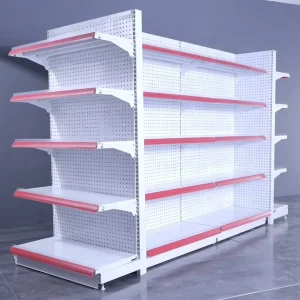 High Repurchase Rate Supermarket Rack Light Duty Store Shelf for Groceries Made Durable Metallic Supermarket Chariot Shelving