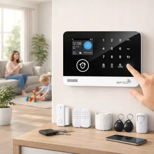 High-Tech Home Security System With WiFi & 4G GSM ABS Portable Safety Protection Features