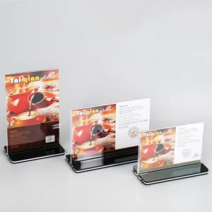 High Transparent Delicate Acrylic Sign Holder AD Display Stand for Retail Store Restaurant