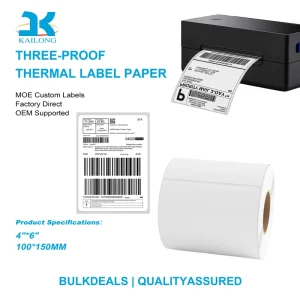 High Visibility Durable Thermal Shipping Labels Self Adhesive Waterproof Eco Friendly Logistics E commerce Courier Labeling
