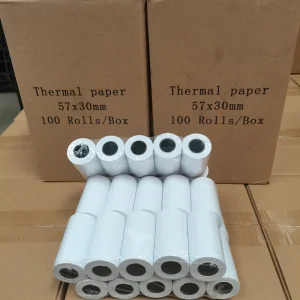 High White Wood Pulp 57x30mm Pos Paper Thermal Paper Cash Register Paper