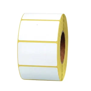 High quality Yellow Background 60x40mm X 1000pcs Thermal Barcode Label Adhesive Printing Roll for Transportation