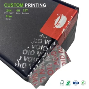Highly-Secured Evidence-Grade Non-Transfer Custom Void Tamper Evident Sealing Stickers for Electronics Laptop Case Seals Gear